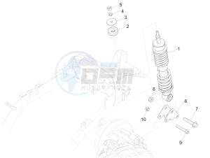 Liberty 125 4t 3v ie e3 (Vietnam ) Vietnam drawing Rear suspension - Shock absorbers