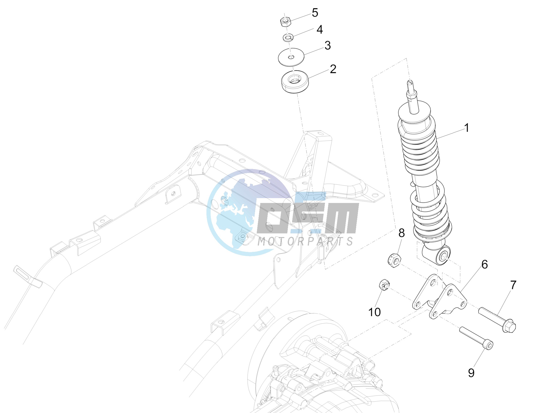 Rear suspension - Shock absorbers