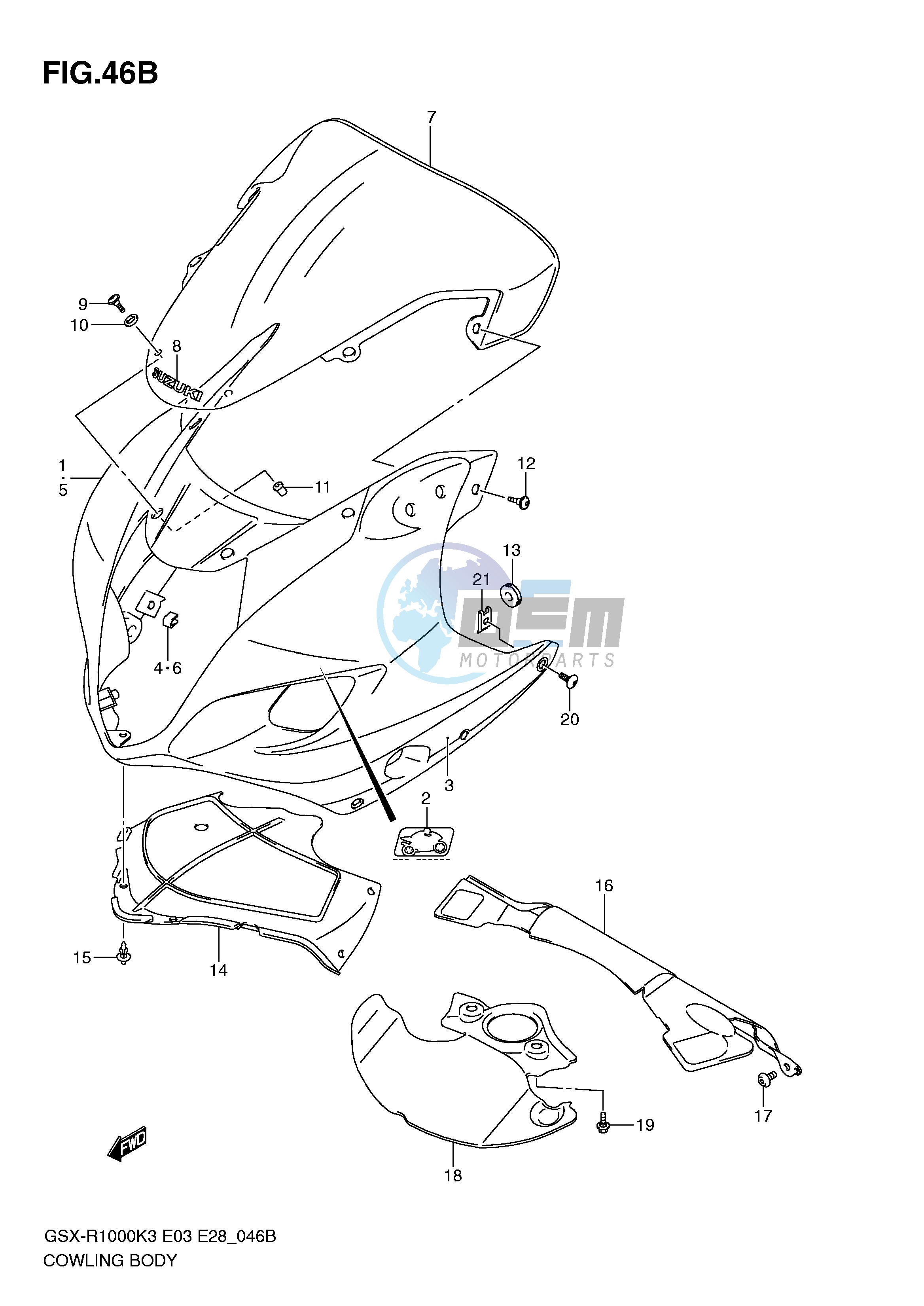 COWLING BODY (GSX-R1000ZK4)