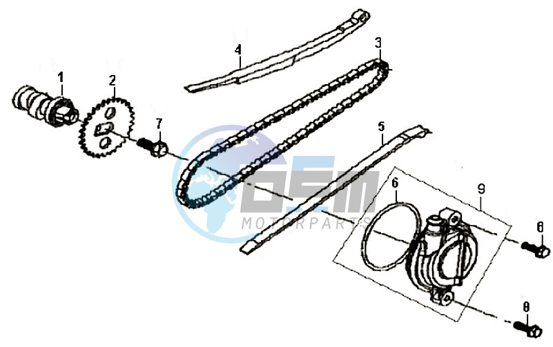 CHAIN / CHAIN TENSIONER / CHAIN GUIDE