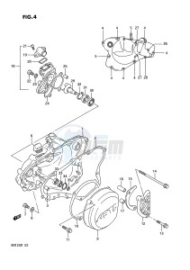 RM125 (E2) drawing CRANKCASE COVER- WATER PUMP (MODEL K)