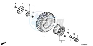 TRX500FPAD TRX500FPA ED drawing FRONT WHEEL