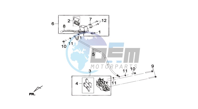 BRAKE CALIPER FOR / BRAKE LEVER CPL