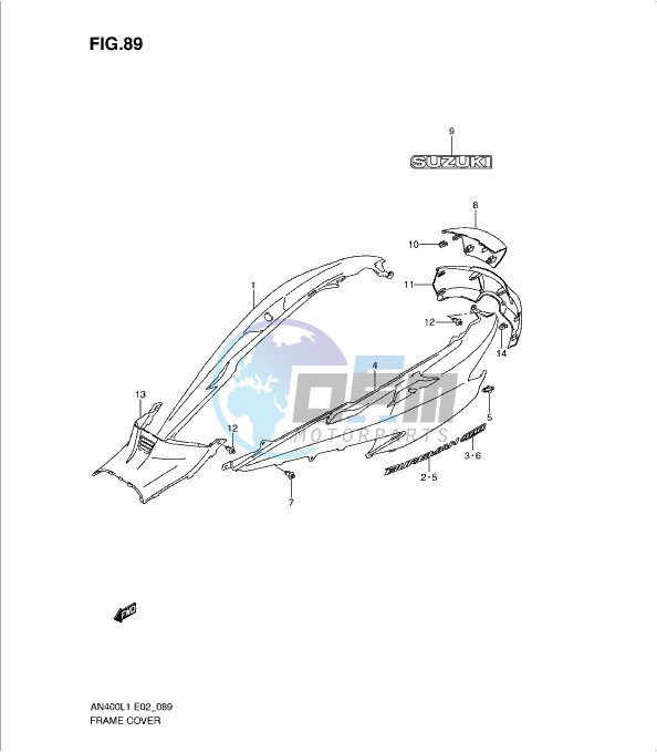 FRAME COVER (AN400ZAL1 E19)