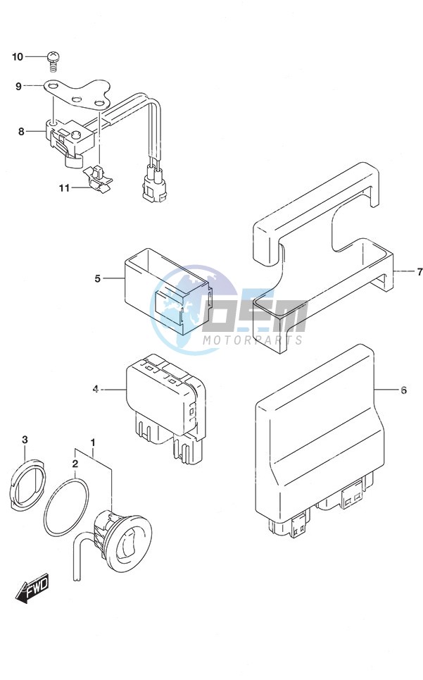 PTT Switch/Engine Control Unit