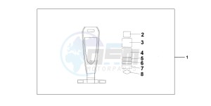 VT750CA drawing LEATHER TANK BELT