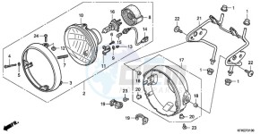 VTR2509 ED / LL MK drawing HEADLIGHT (VTR250-ED,F)