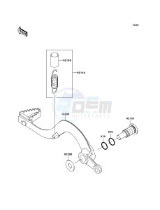 KX250F KX250W9F EU drawing Brake Pedal