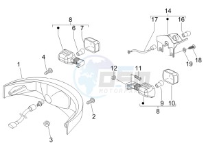 Nexus 250 e3 drawing Tail light - Turn signal lamps