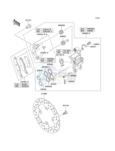 KVF 650 D ([BRUTE FORCE 650 4X4] (D6F-D9F) D8F drawing FRONT BRAKE