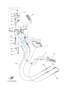 YFM450FWAD YFM450PF GRIZZLY 450 EPS (2LC8) drawing STEERING HANDLE & CABLE