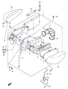 VL125 (E2) drawing AIR CLEANER (MODEL Y K1)