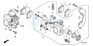 TRX420FA9 Australia - (U) drawing FRONT BRAKE CALIPER