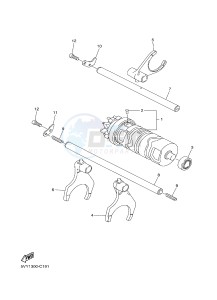 FZ8-SA 800 FZ8-S ABS (1BDA 1BDB) drawing SHIFT CAM & FORK