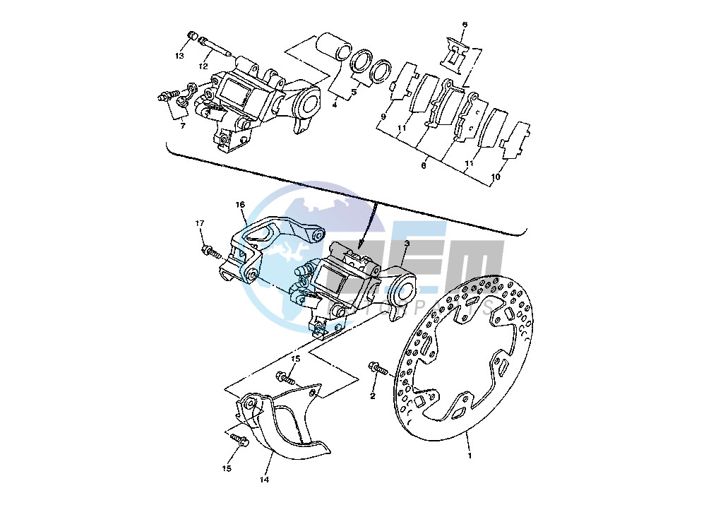 REAR BRAKE CALIPER