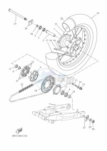 XTZ690D-B TENERE 700 (BEH4) drawing REAR WHEEL