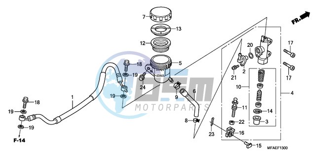 REAR BRAKE MASTER CYLINDER (CBF1000)