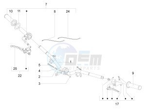 LX 150 4T ie E3 Vietnam drawing Handlebars - Master cil