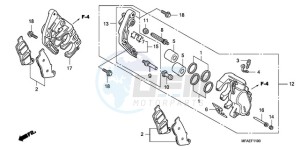 CBF1000A Europe Direct - (ED) drawing FRONT BRAKE CALIPER (CBF1000)