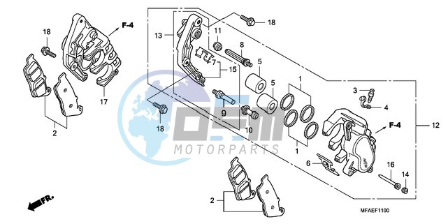 FRONT BRAKE CALIPER (CBF1000)