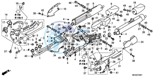 EXHAUST MUFFLER (EXCEPT G L1800-BR)