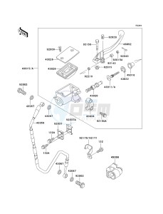 KX 500 E [KX500] (E10-E14) [KX500] drawing FRONT MASTER CYLINDER