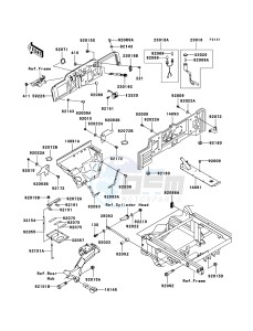 MULE 3010 DIESEL 4x4 KAF950D8F EU drawing Frame Fittings