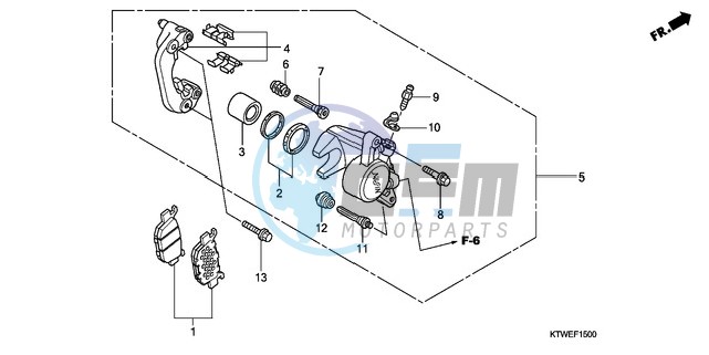 REAR BRAKE CALIPER