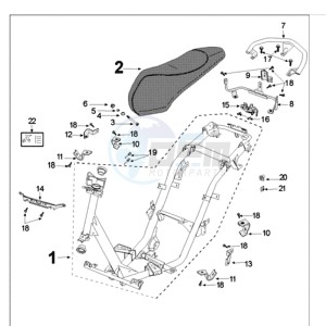 KISBEE drawing FRAME AND SADDLE