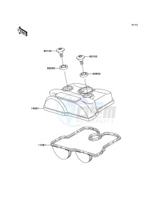 KX250F KX250T8F EU drawing Cylinder Head Cover