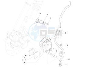 SPRINT 50 4T 3V E4-2020 (NAFTA) drawing Brakes pipes - Calipers