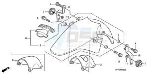 CBR125RWA Germany - (G / BLA) drawing FRONT FENDER