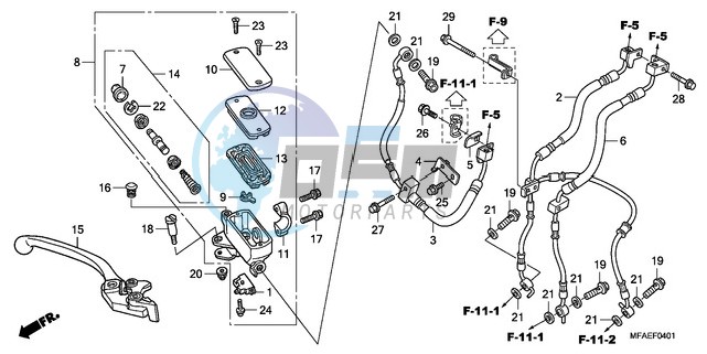 FR. BRAKE MASTER CYLINDER (CBF1000A/T/S)