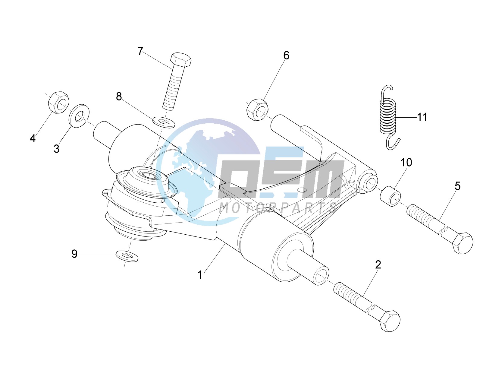 Swinging arm