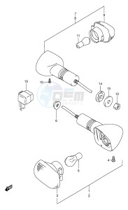 GS500 (E2) drawing TURNSIGNAL LAMP (E24)