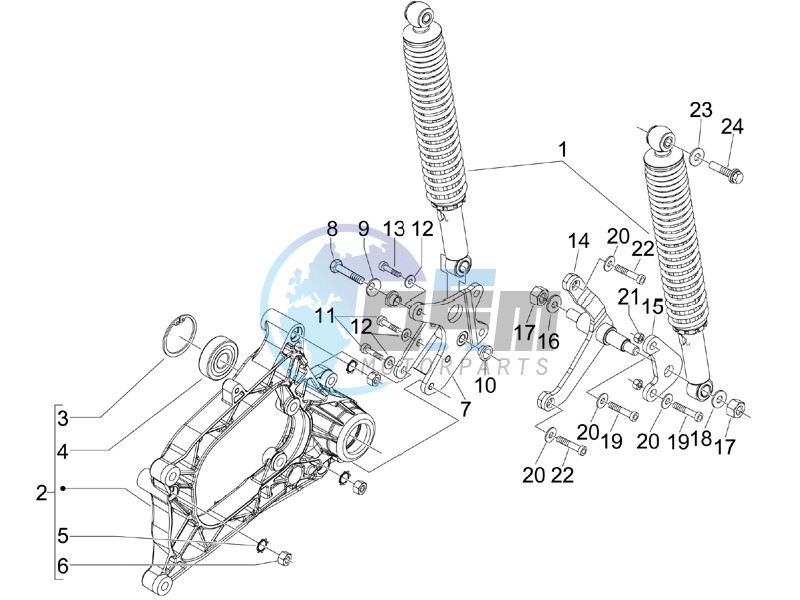 Rear suspension - Shock absorbers