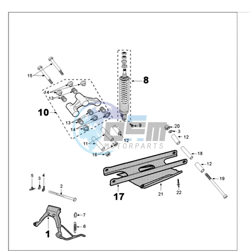 REAR SHOCK AND STAND