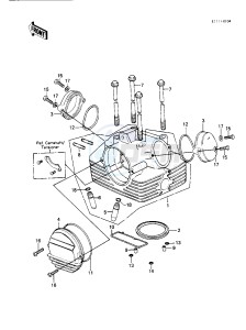 KLT 250 P [POLICE] (P1) [POLICE] drawing CYLINDER HEAD_COVERS