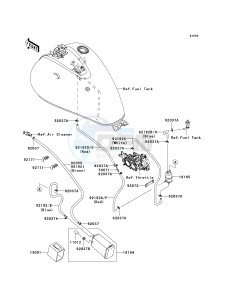 VN 900 D[VULCAN 900 CLASSIC LT] (6F-9F) D7F drawing FUEL EVAPORATIVE SYSTEM-- CA- -