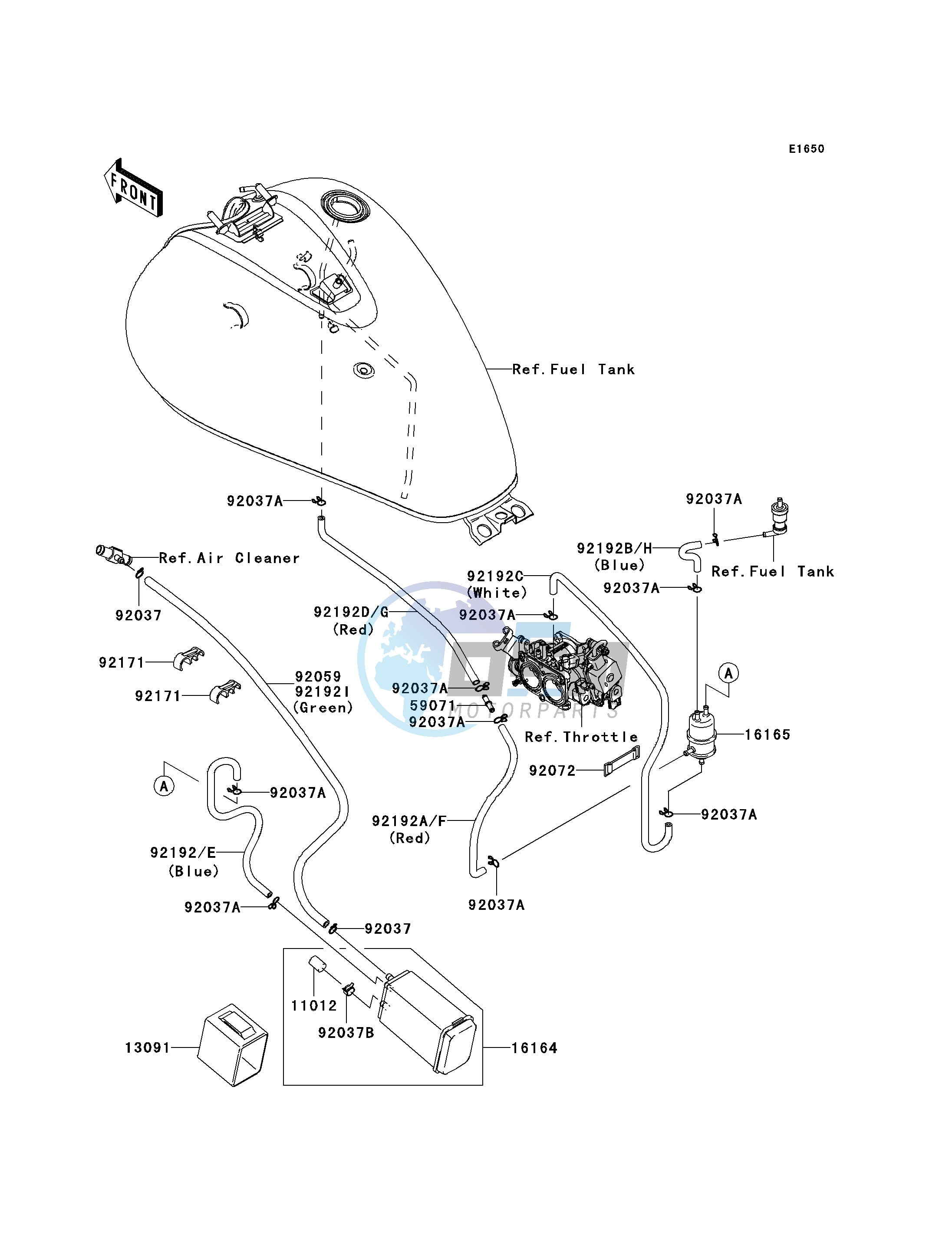 FUEL EVAPORATIVE SYSTEM-- CA- -