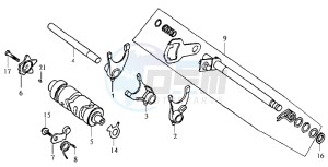 WOLF 125 drawing SHIFT AXLE