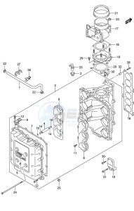 DF 300AP drawing Throttle Body