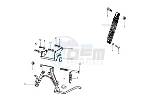 VIVACITY SERIE SPECIAL - 50 cc drawing REAR SHOCK ABSORBER