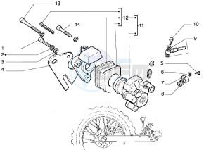 Zulu 50 drawing Rear master brake cylinder