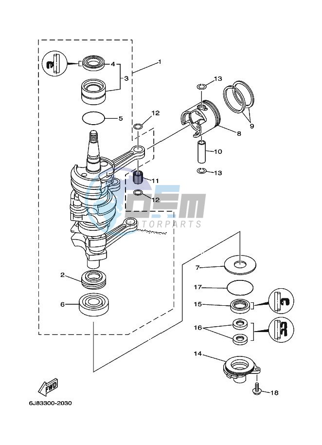 CRANKSHAFT--PISTON