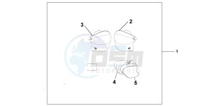 CBR600F drawing SOFT PANNIERS L/R