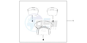 GL1800C drawing PANIERS & TRUNK INNERBAGS