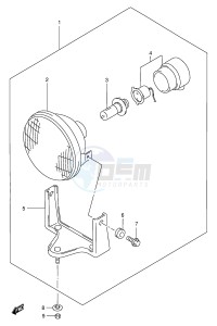 LT-F250 (E24) drawing HEADLAMP