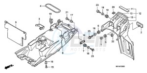 CBF1000T9 F / ABS CMF drawing REAR FENDER