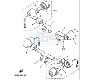 TT A 350 drawing FLASHER LIGHT